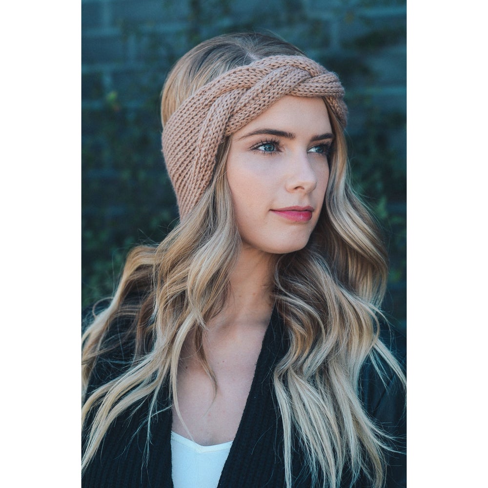 Braid Front Knit Crochet Headband
