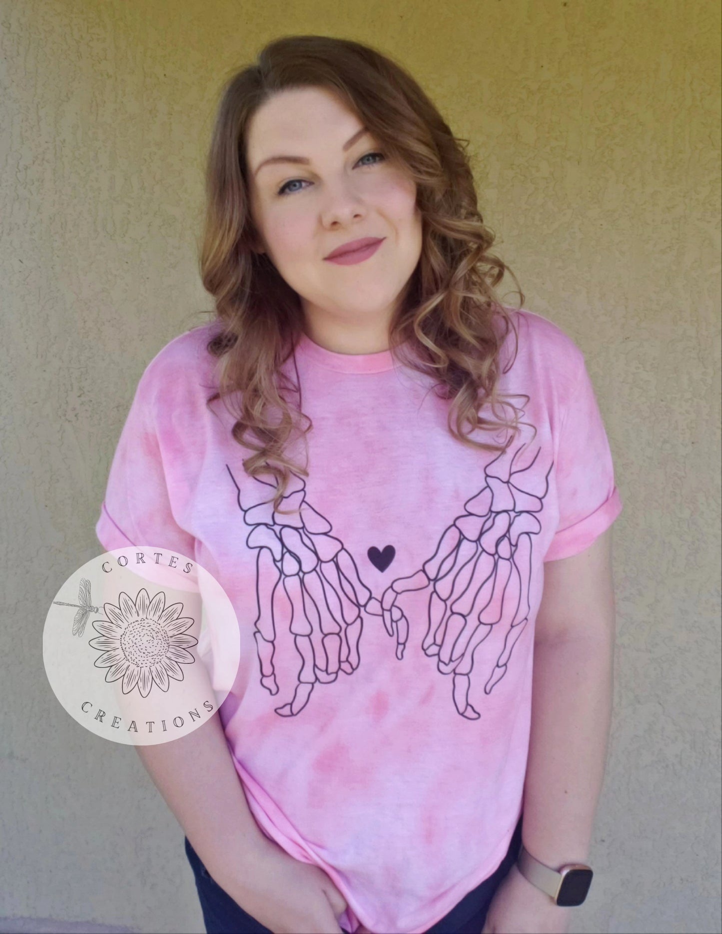 Skellie Pinky Promise Hand Dyed Shirt