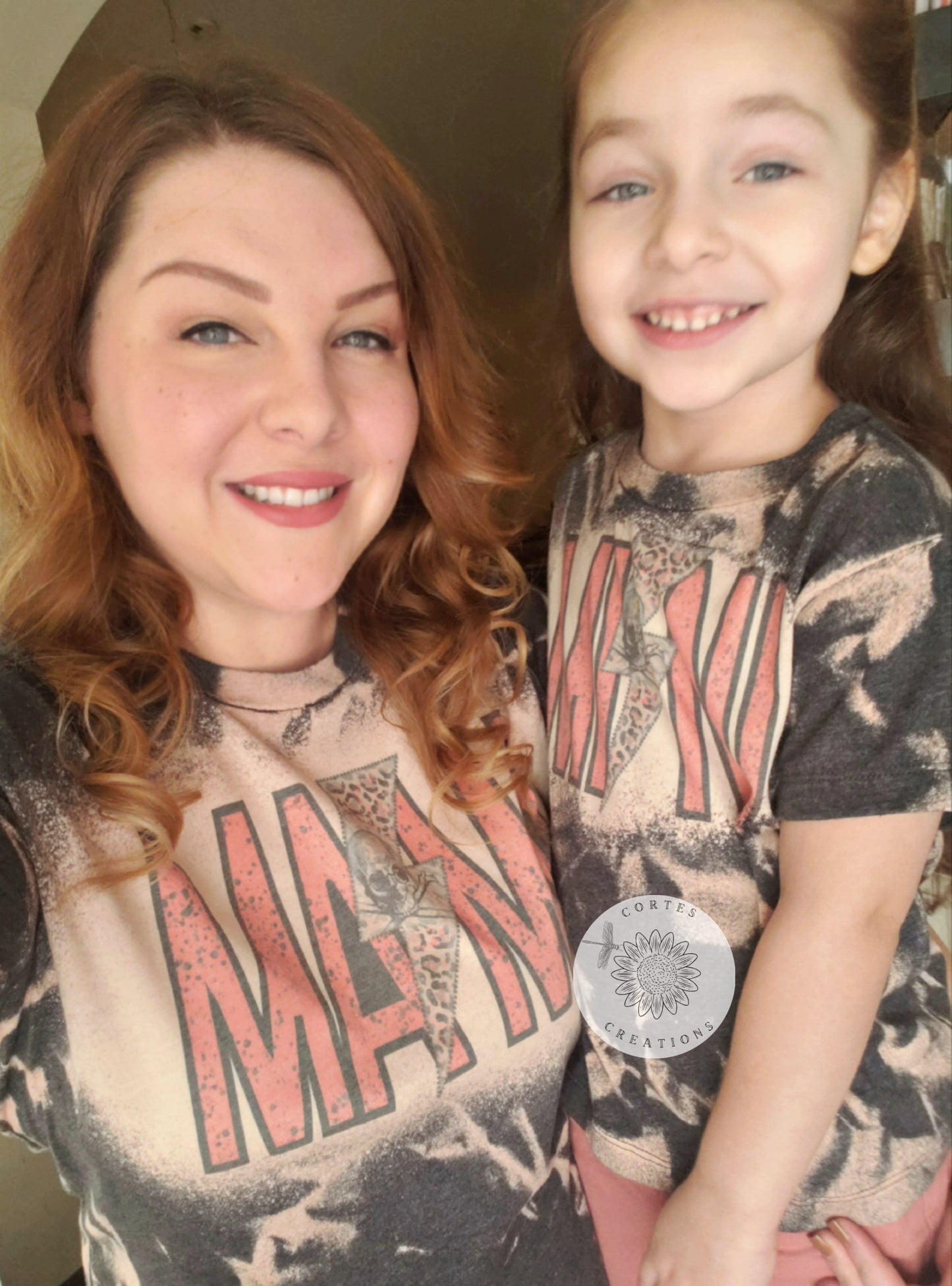 Mama Lightning Bolt Bleached Shirt